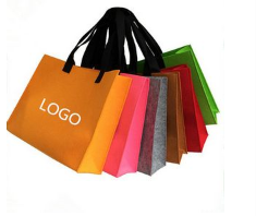 Shopping Bag/ Tote Bag with Black Handle Custom