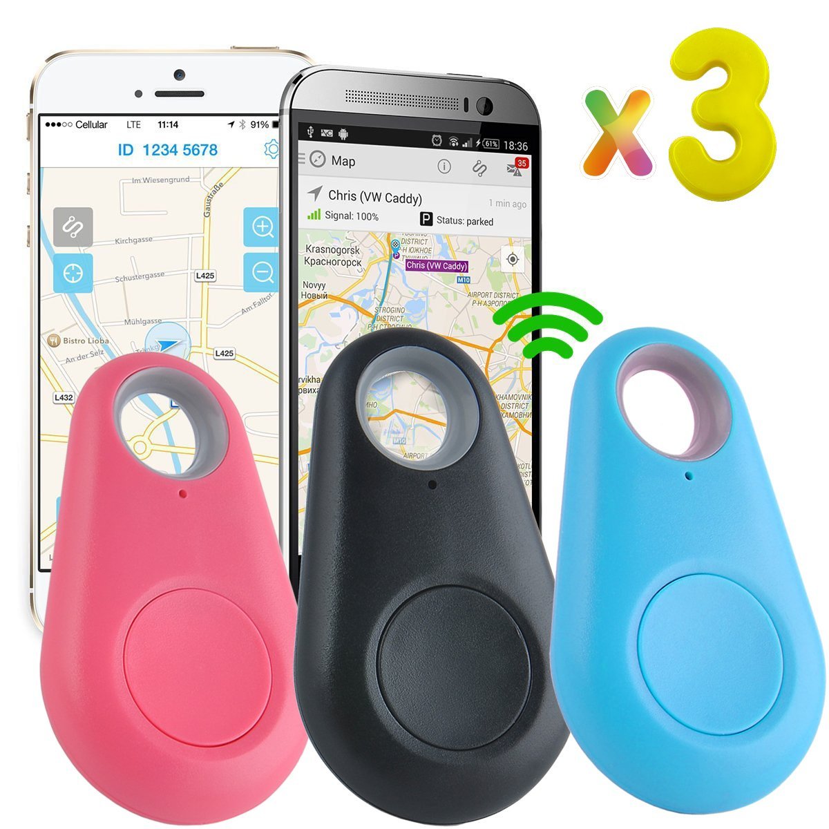 QQR5001 Bluetooth Anti Lost Tracker and Key Finder GPS Locator Alarm