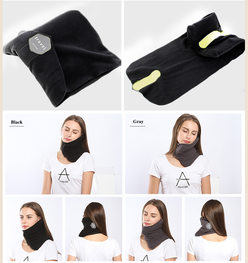 new polar fleece soft Neck Chin Support scarf Travel Pillow for airplane car train rest