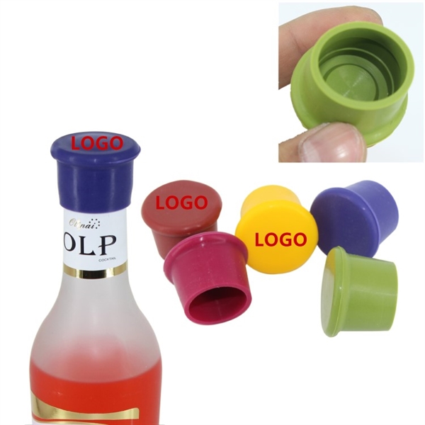 Round Food Grade Silicone Reusable Wine Bottle Stopper