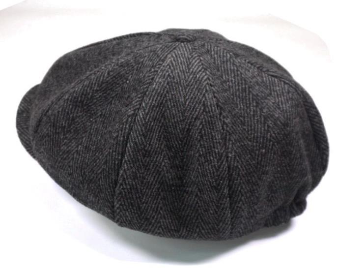 Custom Herringbone Newsboy Cap/ British Painter Cap