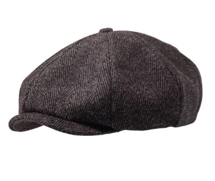 Custom Herringbone Newsboy Cap/ British Painter Cap