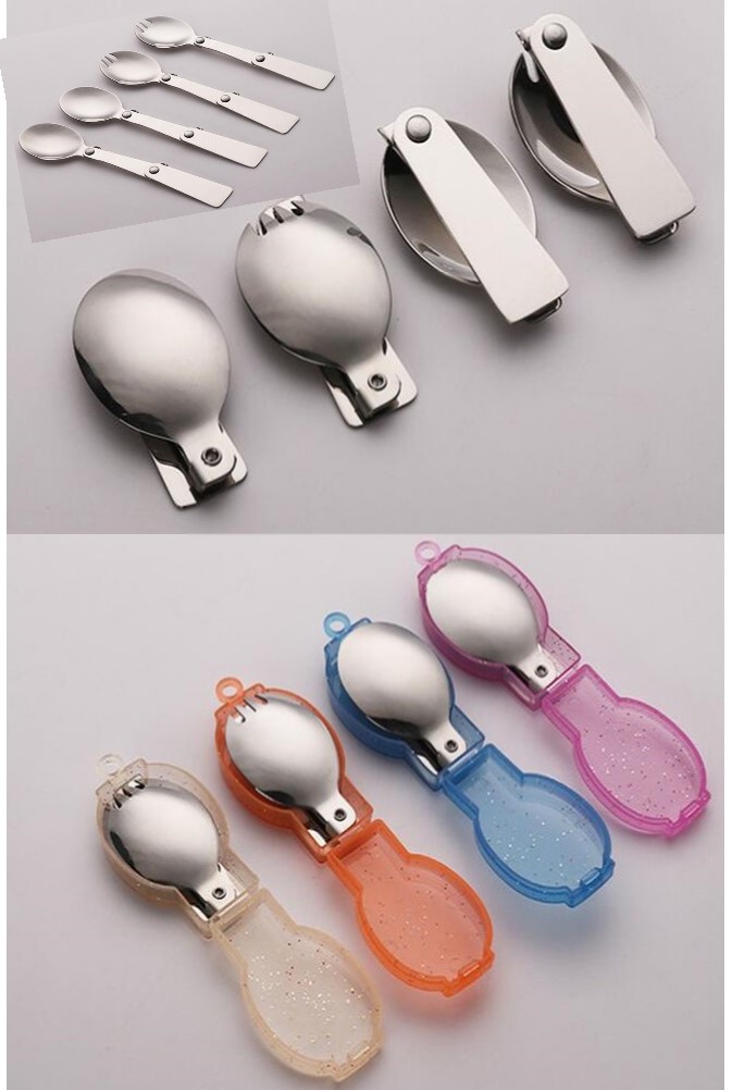 Outdoor Camping Picnic Cutlery Foldable Spoon in Gift Box