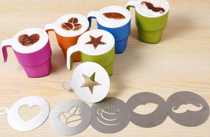 Stainless Steel Coffee Stencil/Cappuccino Stencil