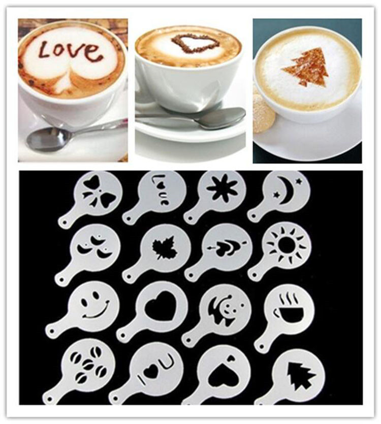 Custom Decoration Plastic Cappuccino Coffee Stencil