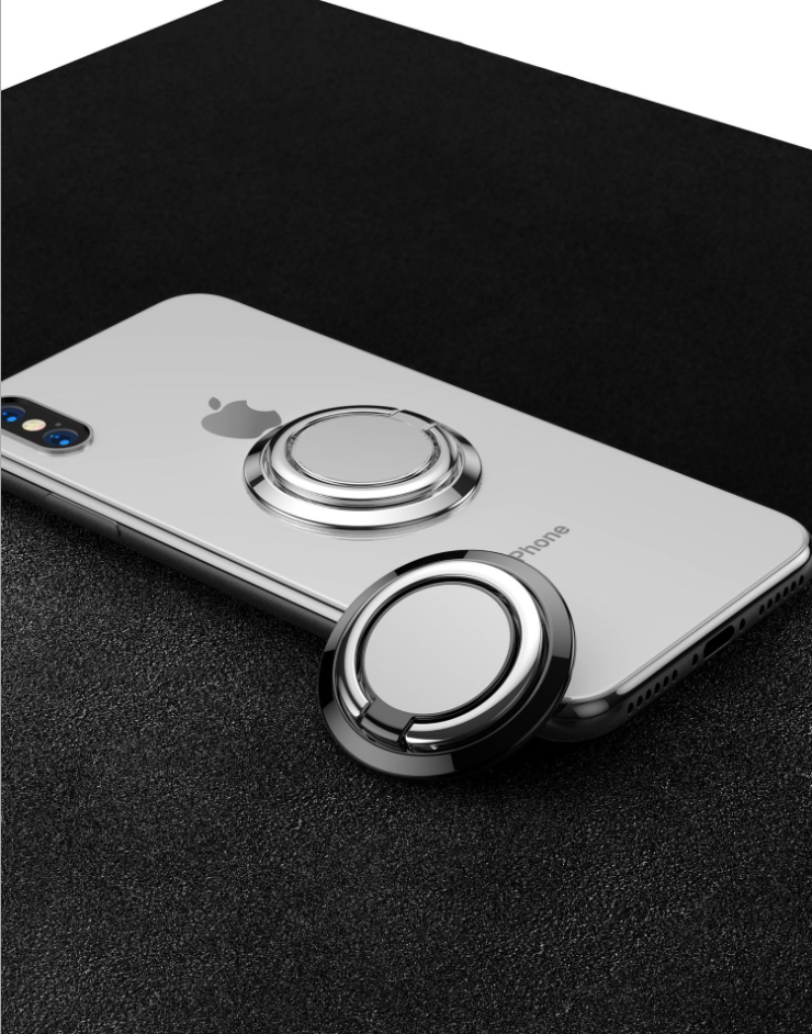 360 degree rotation Metal rings Magnetic attraction mobile phone holder bracket Kickstand cell phone holder
